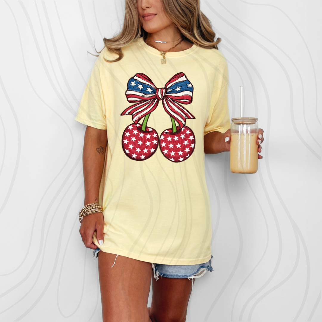 Patriotic Cherries Transfer