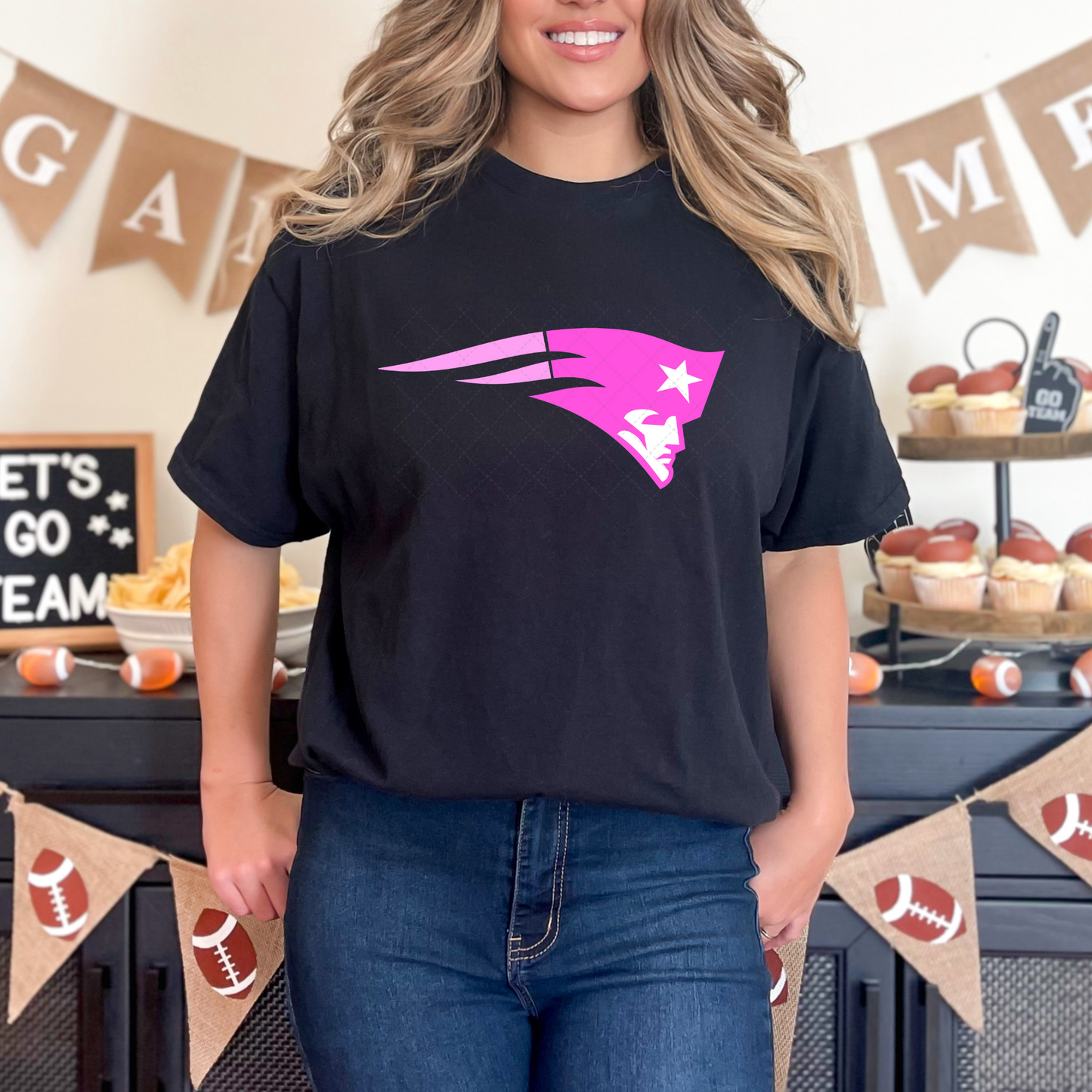 Patriots Pink Transfer