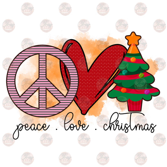 Peace Love Christmas - Sublimation Transfer