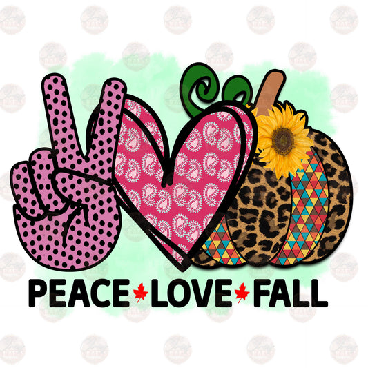Peace Love Fall - Sublimation Transfer