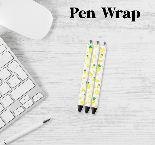 Pineapple Slice Pen Wrap Transfer
