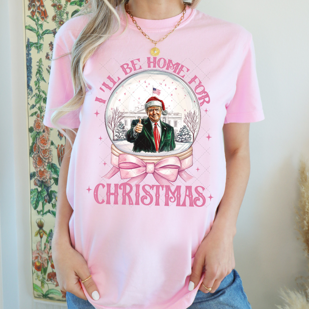 Pink Trump I'll Be Home For Christmas Transfer