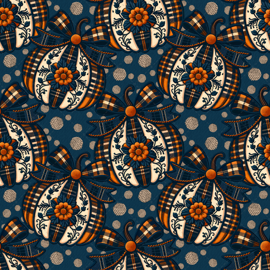 Plaid Pumpkins Seamless Tumbler Wrap - Sublimation Transfer