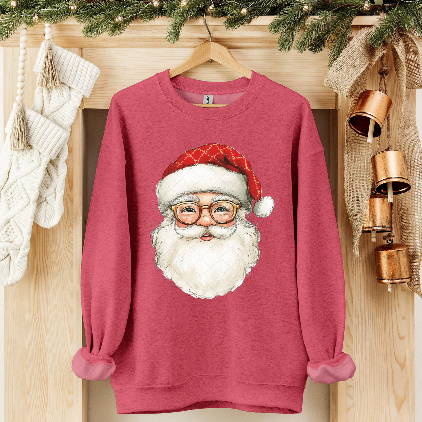 Preppy Santa Transfer