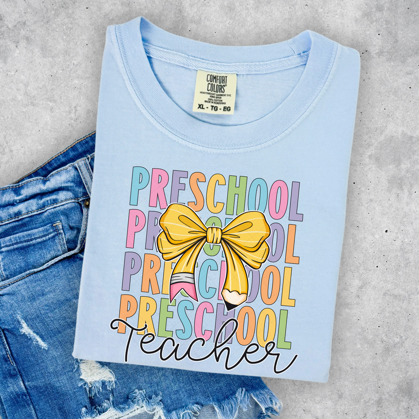 Preschool Teacher Bow Transfer