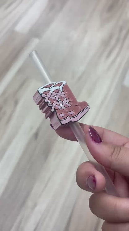 Rose Gold Boots  - 3D Printed Straw Topper