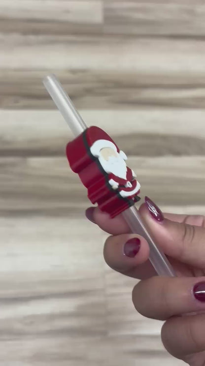 Red Santa - 3D Printed Straw Topper