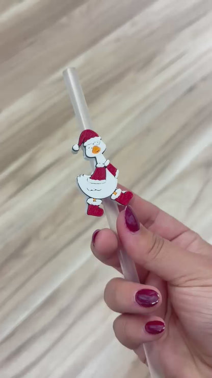 Christmas Duck  - 3D Printed Straw Topper