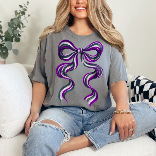 Purple Grey Long Bow Transfer
