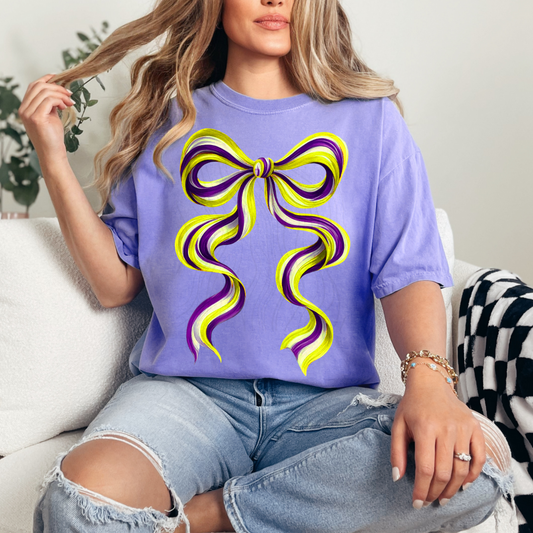 Purple Yellow Long Bow Transfer