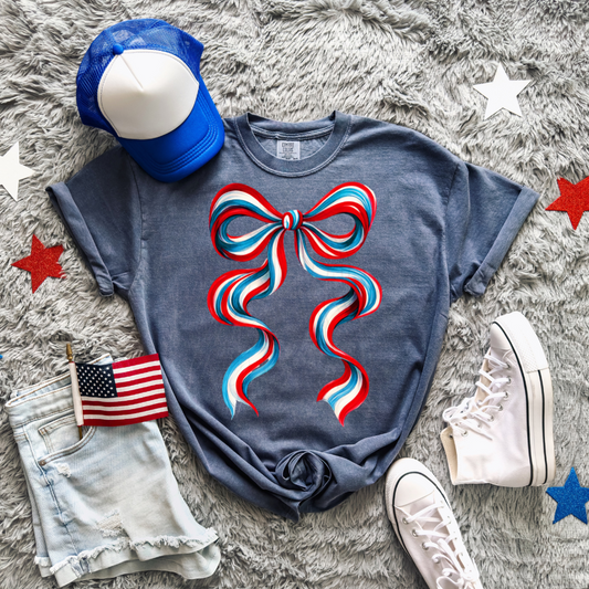 Red White Columbia Blue Long Bow Transfer