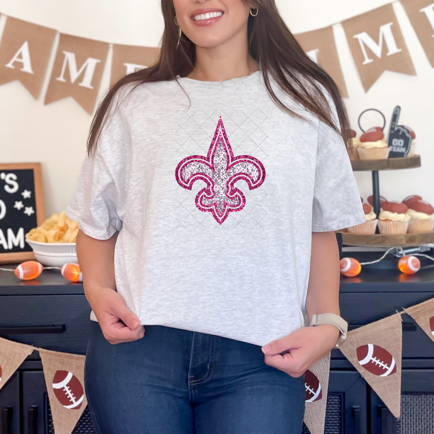 Saints Pink Transfer