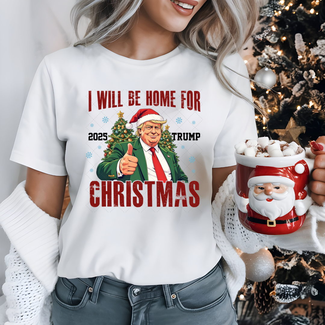 Santa Trump With Trees Christmas Transfer