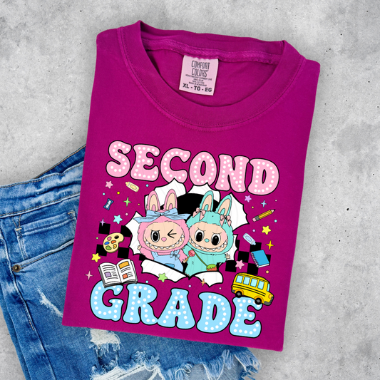 Second Grade Checkered Labubu Transfer