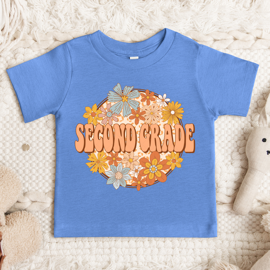 Second Grade Floral Circle Transfer