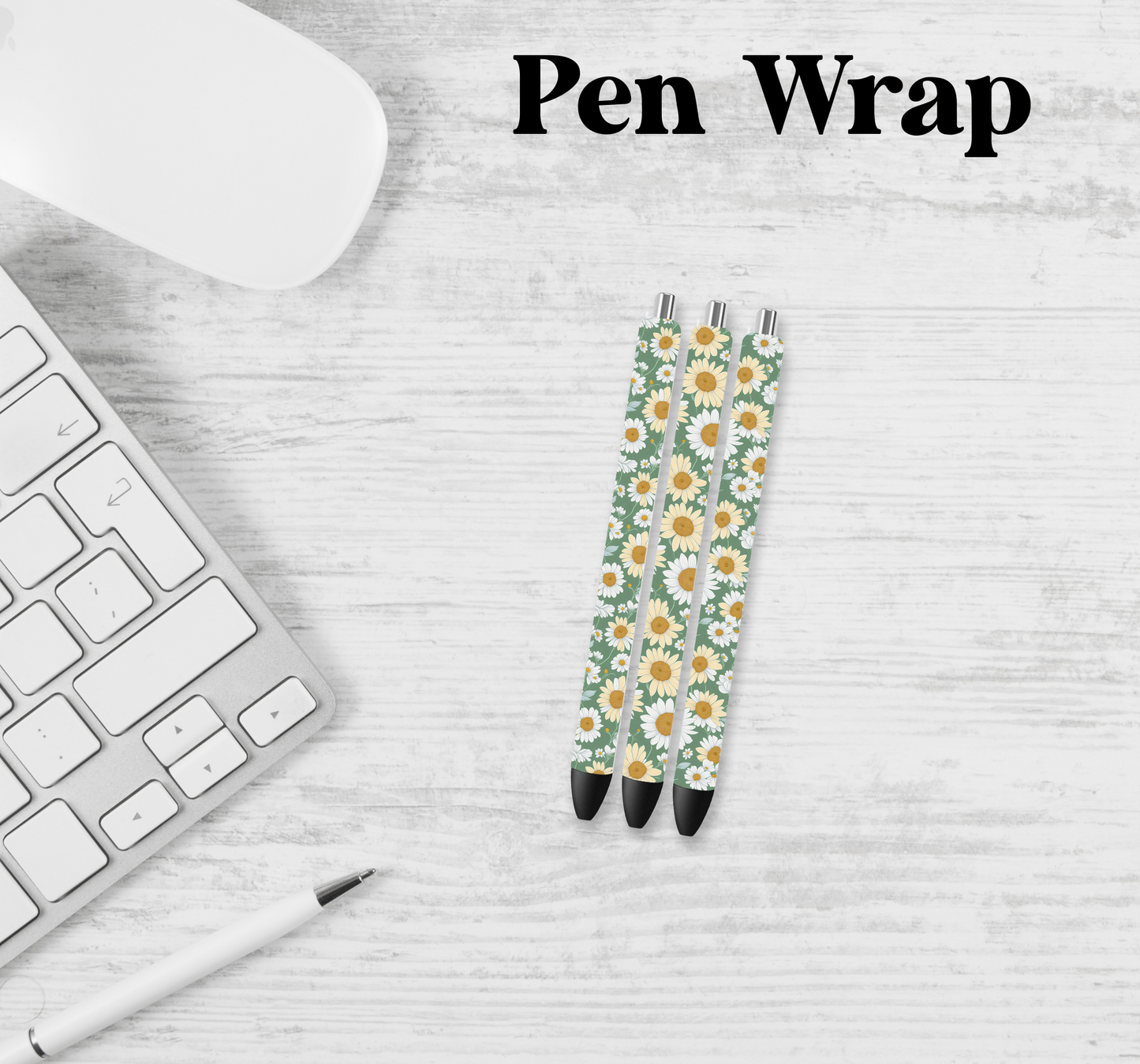 Small Daisy Pen Wrap Transfer
