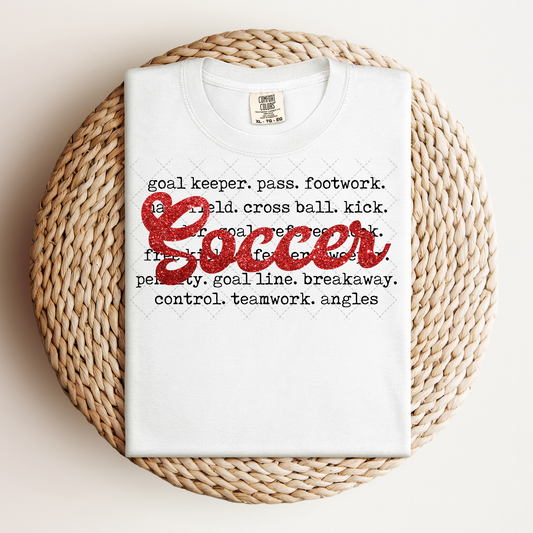 Soccer Glitter Transfer