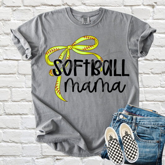 Softball Bow Mama Transfer **SOLD SEPARATELY**