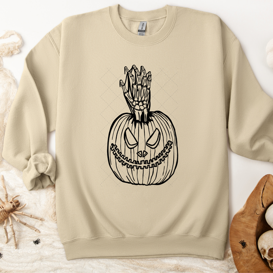 Spooky Squad Pumpkin B&W Transfer