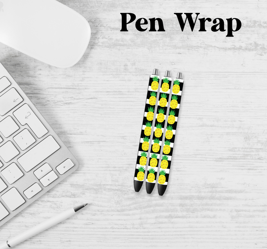 Striped Pineapple Pen Wrap Transfer
