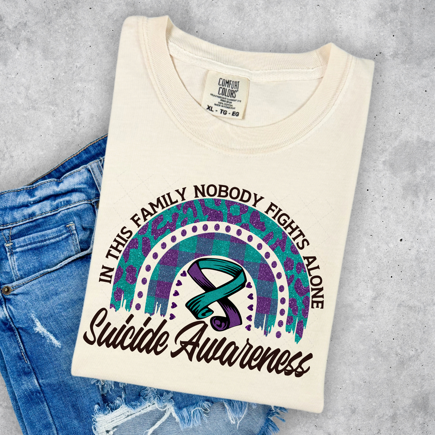 Suicide Awareness Rainbow Transfer