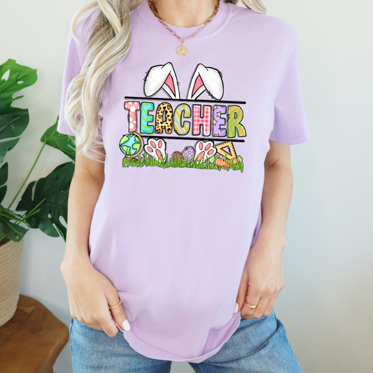 Teacher Easter Bunny Transfer