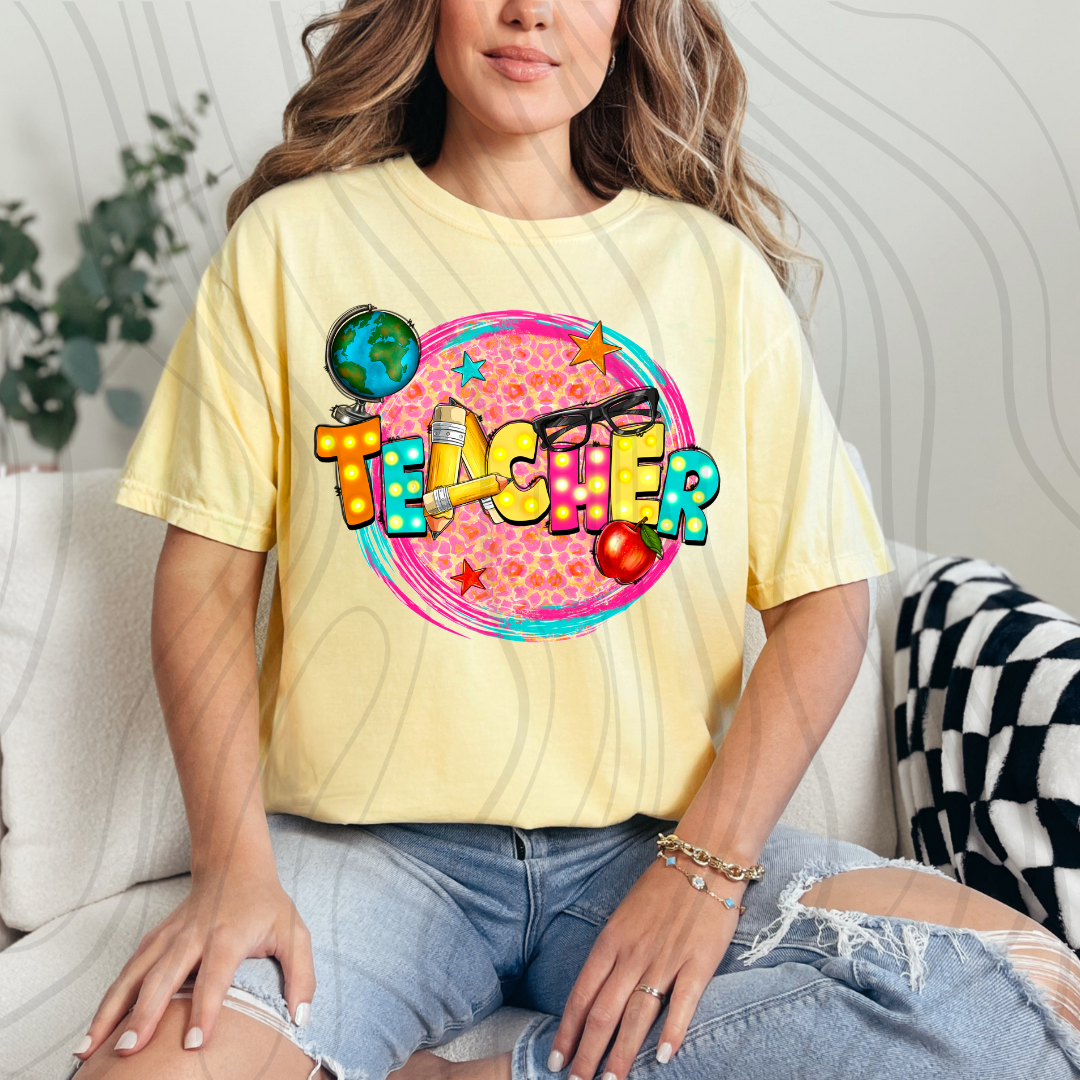 Teacher Leopard Circle Transfer