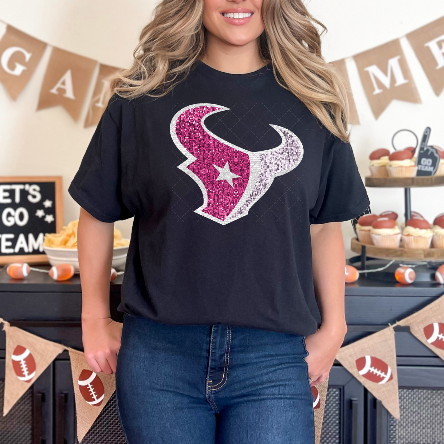 Texans Pink Transfer