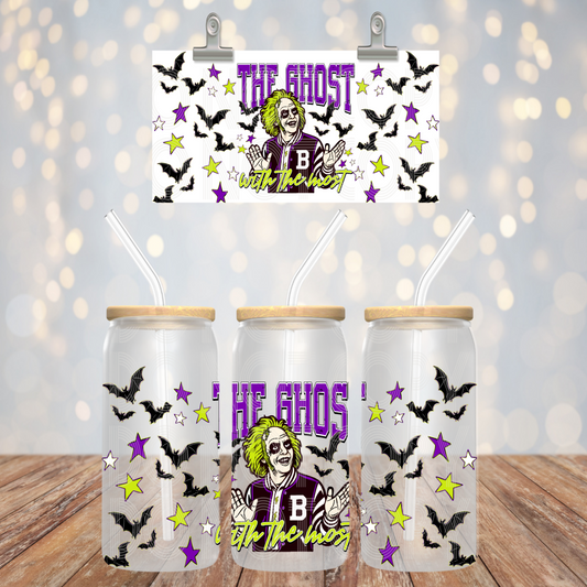 The Ghost 16oz Libbey Wrap Transfer