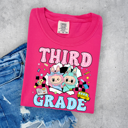 Third Grade Checkered Labubu Transfer