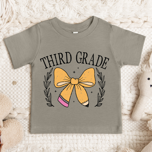 Third Grade Pencil Bow Transfer