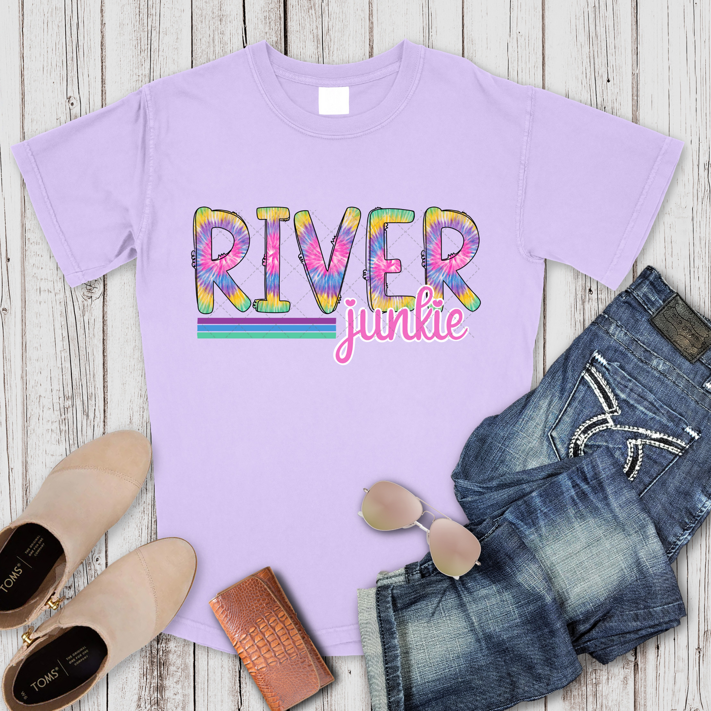 Tie Dye River Junkie Transfer