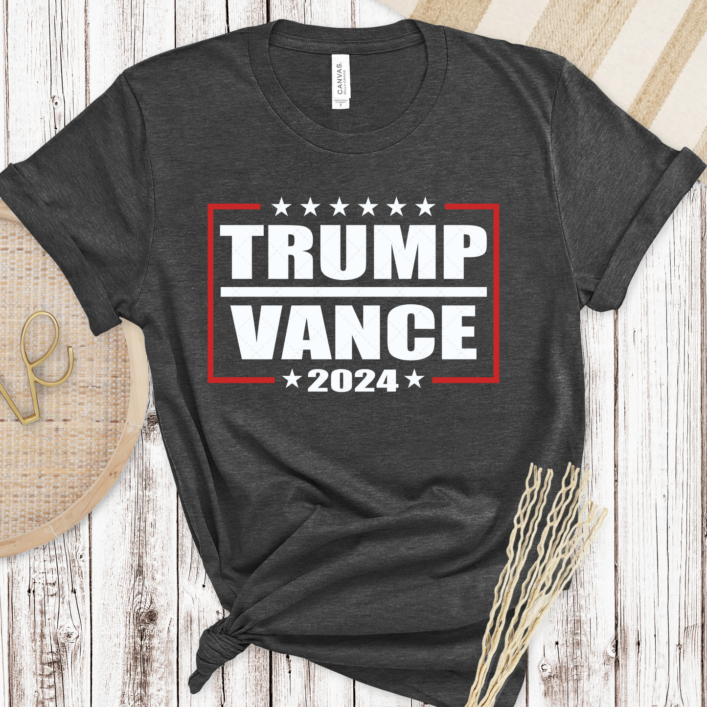 Trump Vance Red & White Transfer