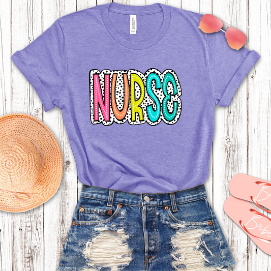 Nurse Neon Dots Transfer