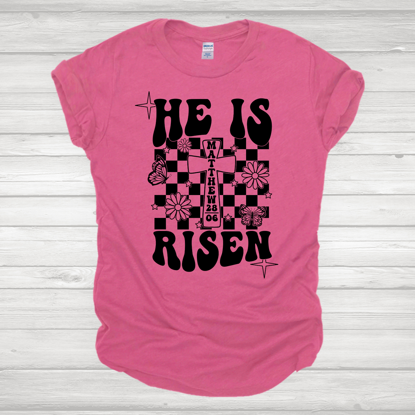 He Is Risen Retro Transfer