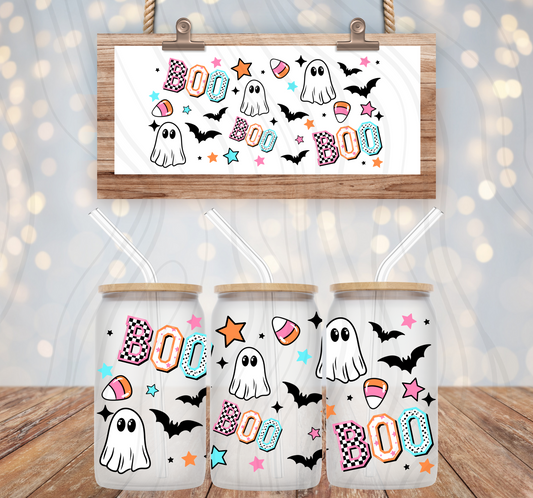 Varsity Boo 16oz Libbey Wrap Transfer