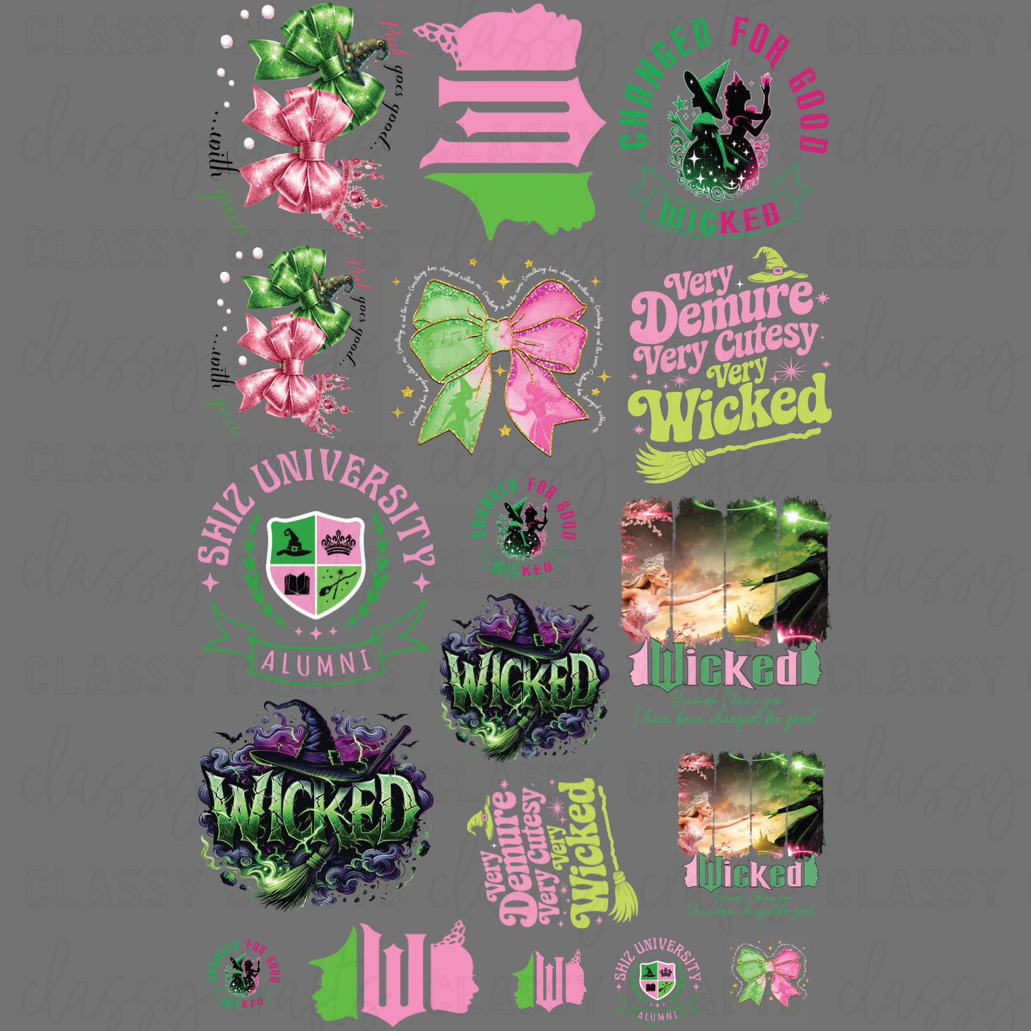 Wicked ADULT & YOUTH - 30x48 - PREMADE GANG SHEET