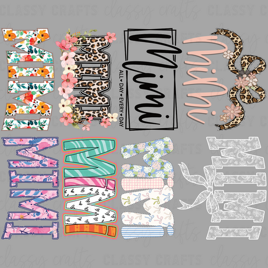 Mimi Colorful - 30x24 - PREMADE GANG SHEET