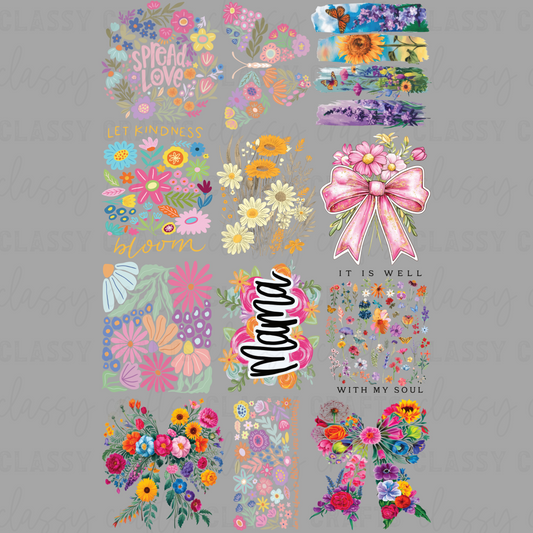 Floral Spring - 30x48 - PREMADE GANG SHEET