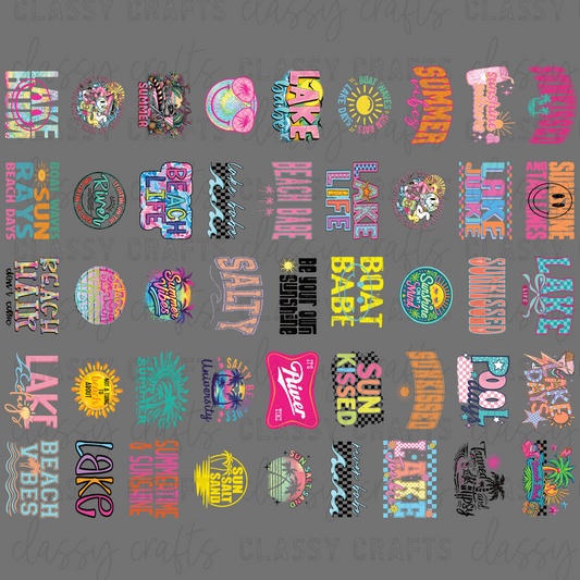 Summer Hat Patches - 30x24 - PREMADE GANG SHEET