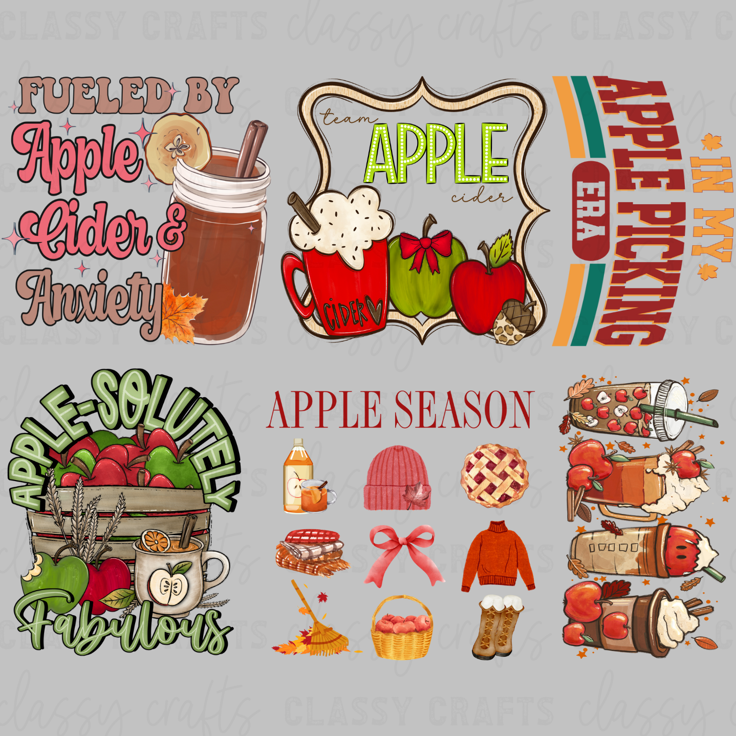 Apple Cider - 30x24 -PREMADE GANG SHEET