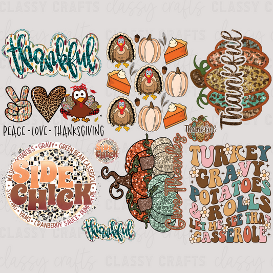 Thanksgiving - 30x24 -PREMADE GANG SHEET