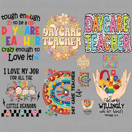 Daycare Teacher- 30x48 -PREMADE GANG SHEET