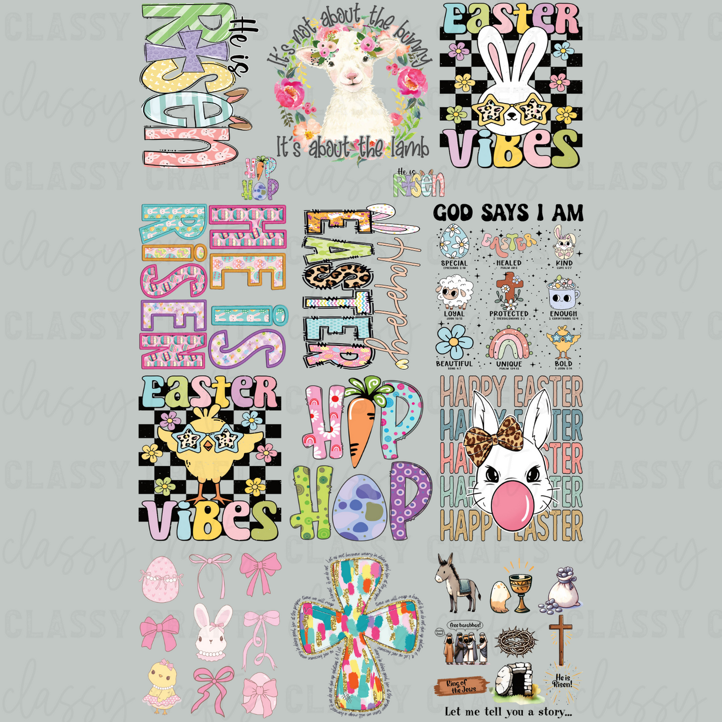 He Is Risen - 30x48 - PREMADE GANG SHEET