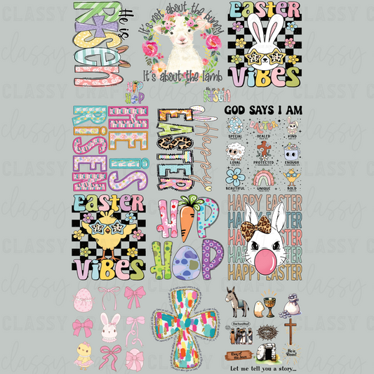 He Is Risen - 30x48 - PREMADE GANG SHEET