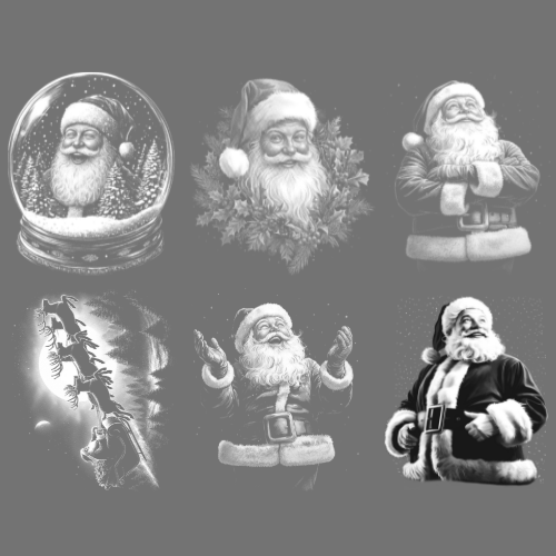 Halftone Santa 30x24 - PREMADE GANG SHEET