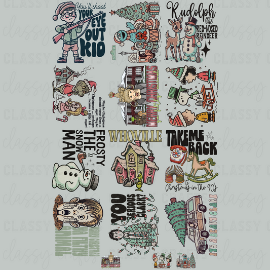 Classic Christmas - 30x48 - PREMADE GANG SHEET