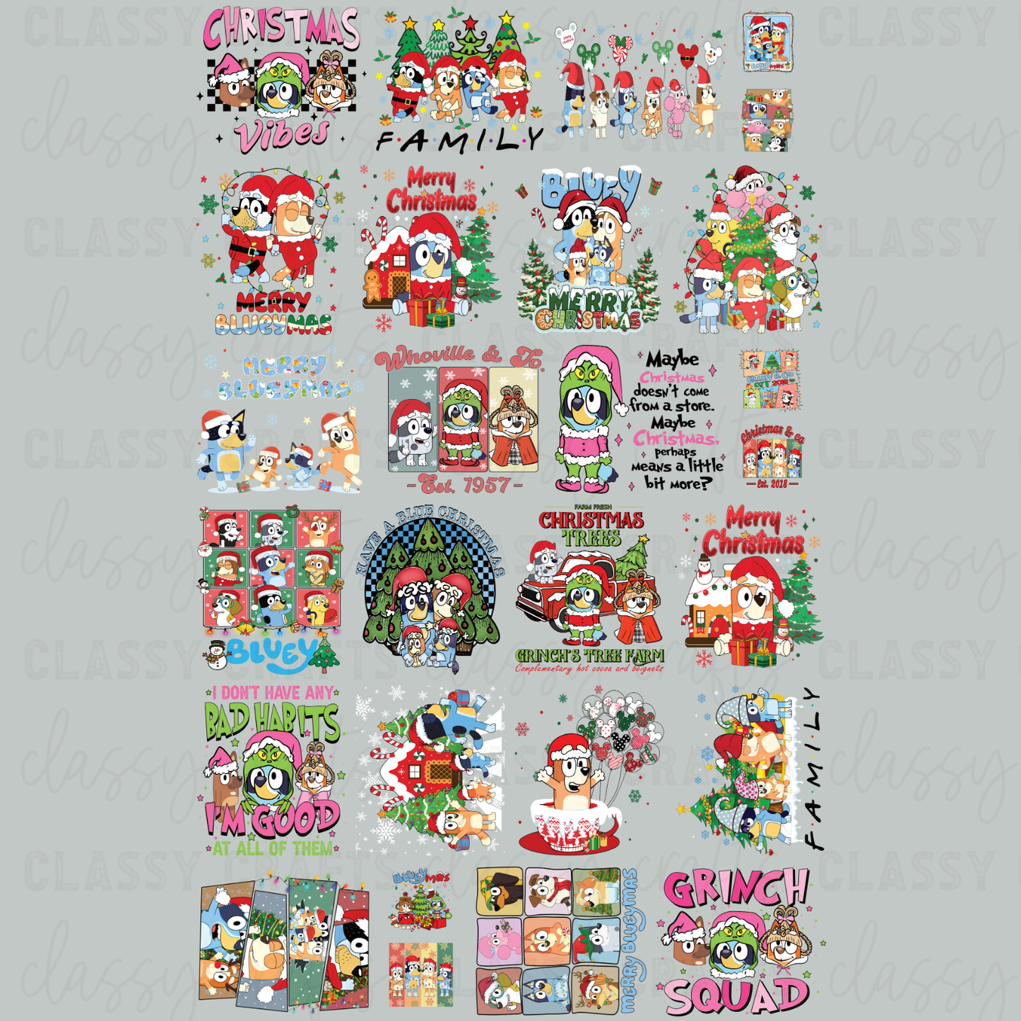 YOUTH Christmas Pup - 30x48 - PREMADE GANG SHEET