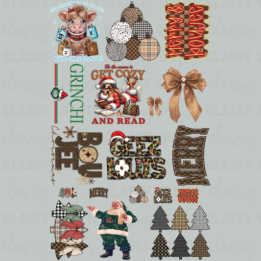 Boujee Christmas - 30x48 - PREMADE GANG SHEET