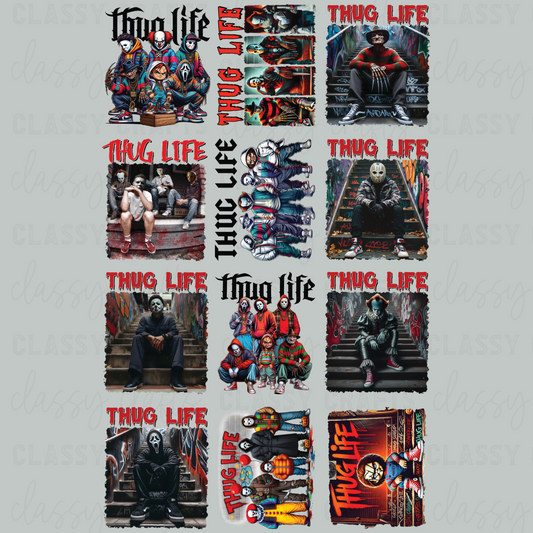 Thug Life Horror Men - 30x48 - PREMADE GANG SHEET